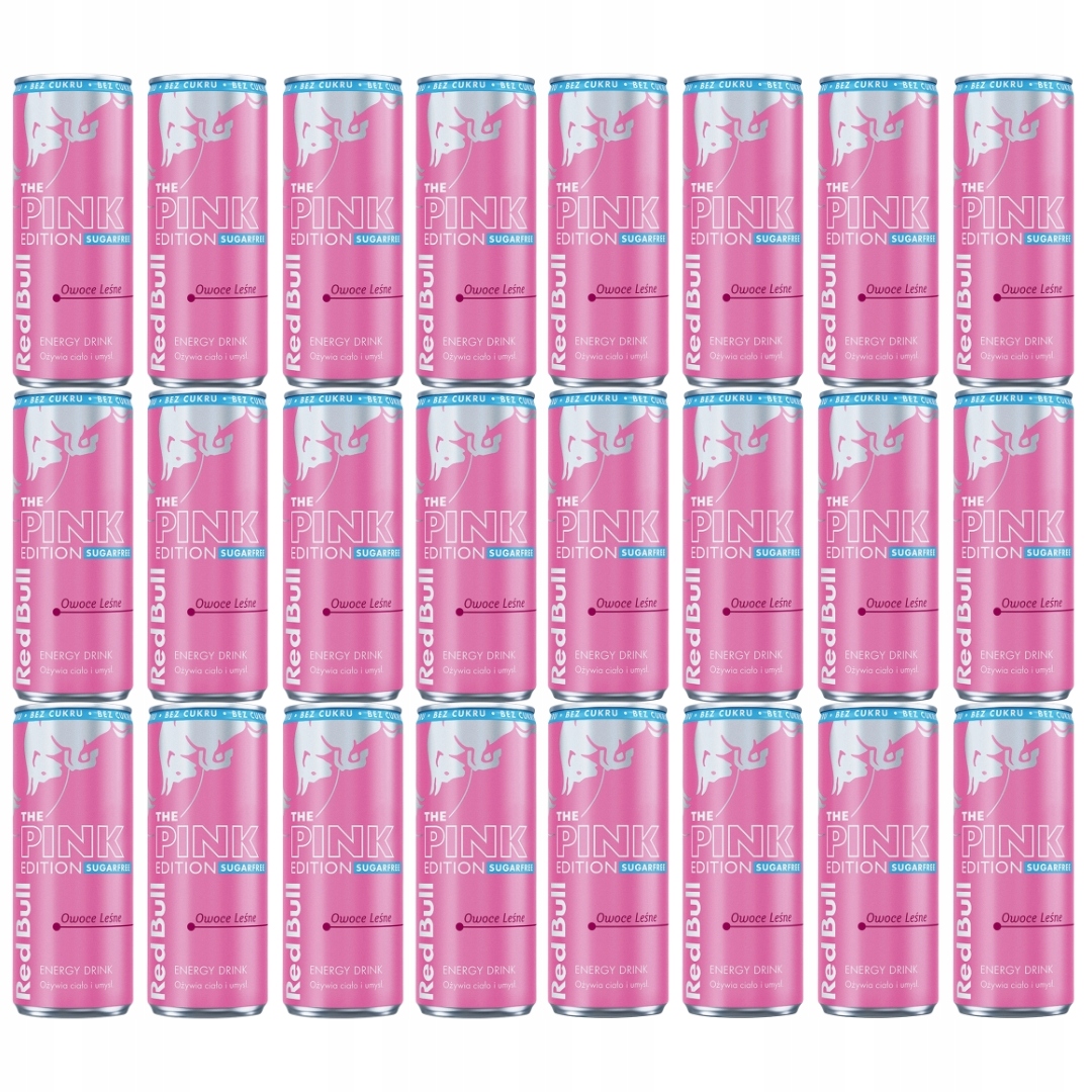 Red Bull Napój energetyczny Pink owoce leśne bez cukru 24x250ml puszka