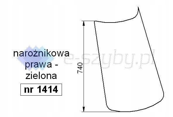 čelní sklo traktor Fiat 10 F115 F130 F140 rohové P