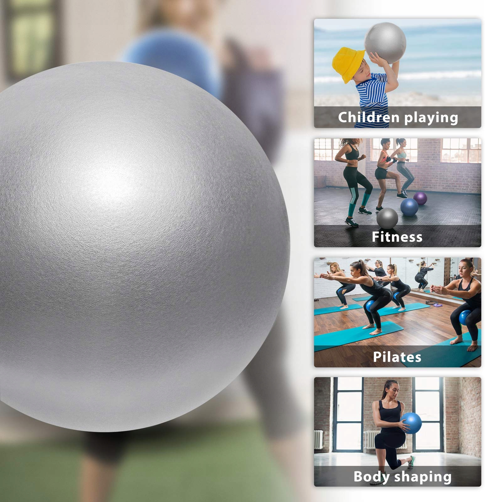 CIKYNER Piłka Gimnastyczna 23-25 cm Do Pilatesu Jogi Treningu Balansu — miniatura 4