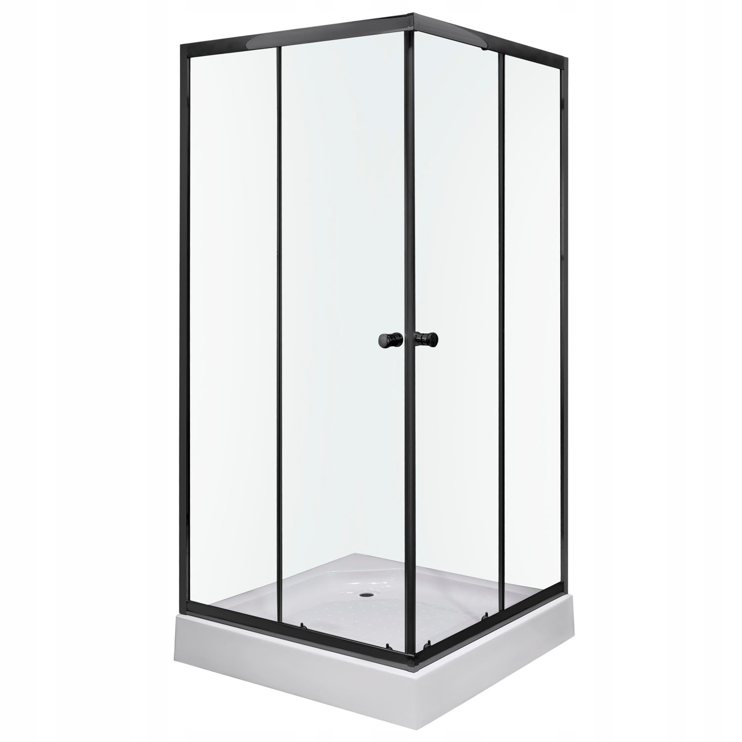 Kabina natryskowa Olga Sq 90 Black z brodzikiem