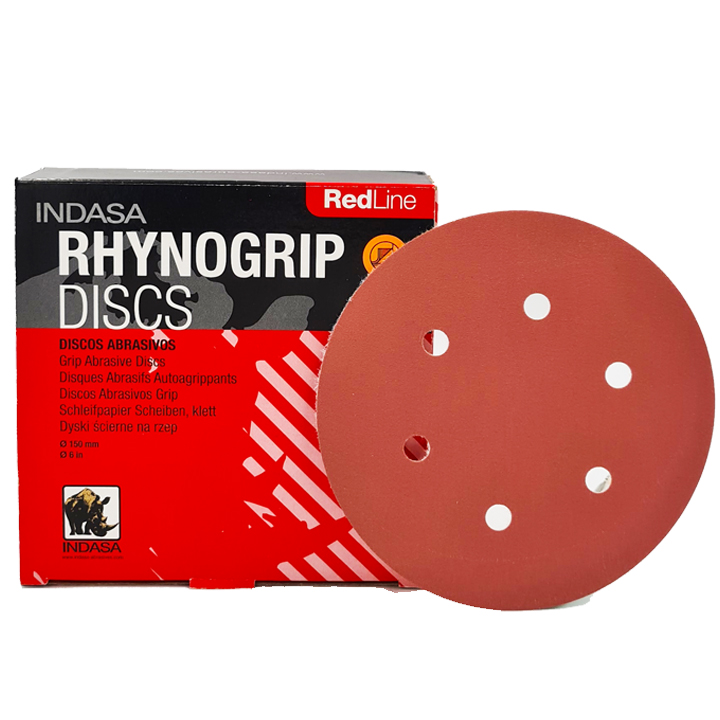 Indasa красный абразивные диски велкро 150 мм 6h P180 50шт