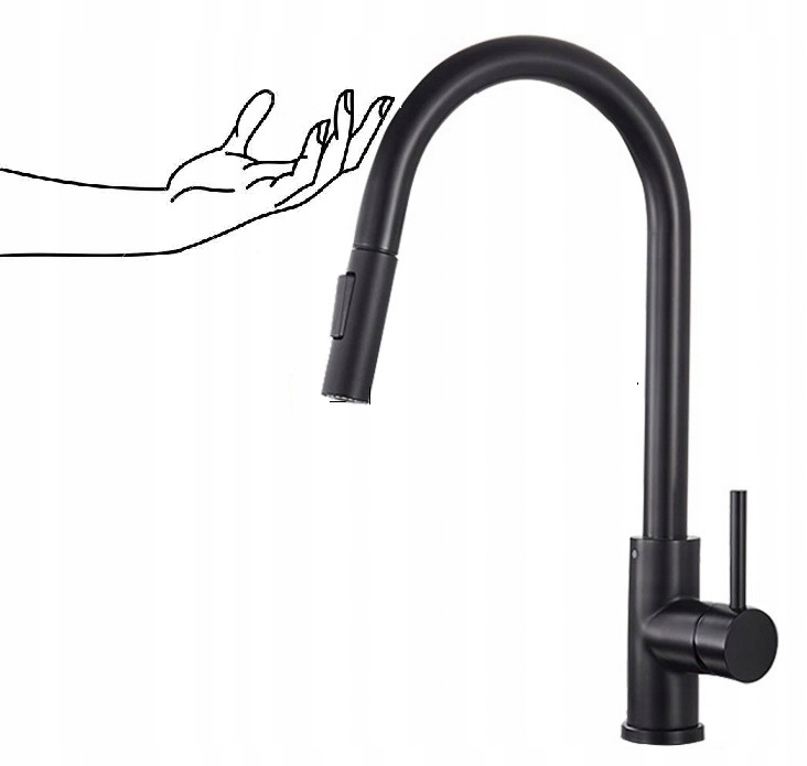 Kuchynská batéria dotyková čierna Sensor Vypúšťač Ww