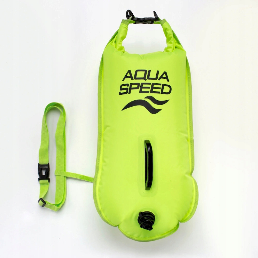 Bojka do wody Aqua Speed Open Water z uchwytem szczelna widoczna zielona