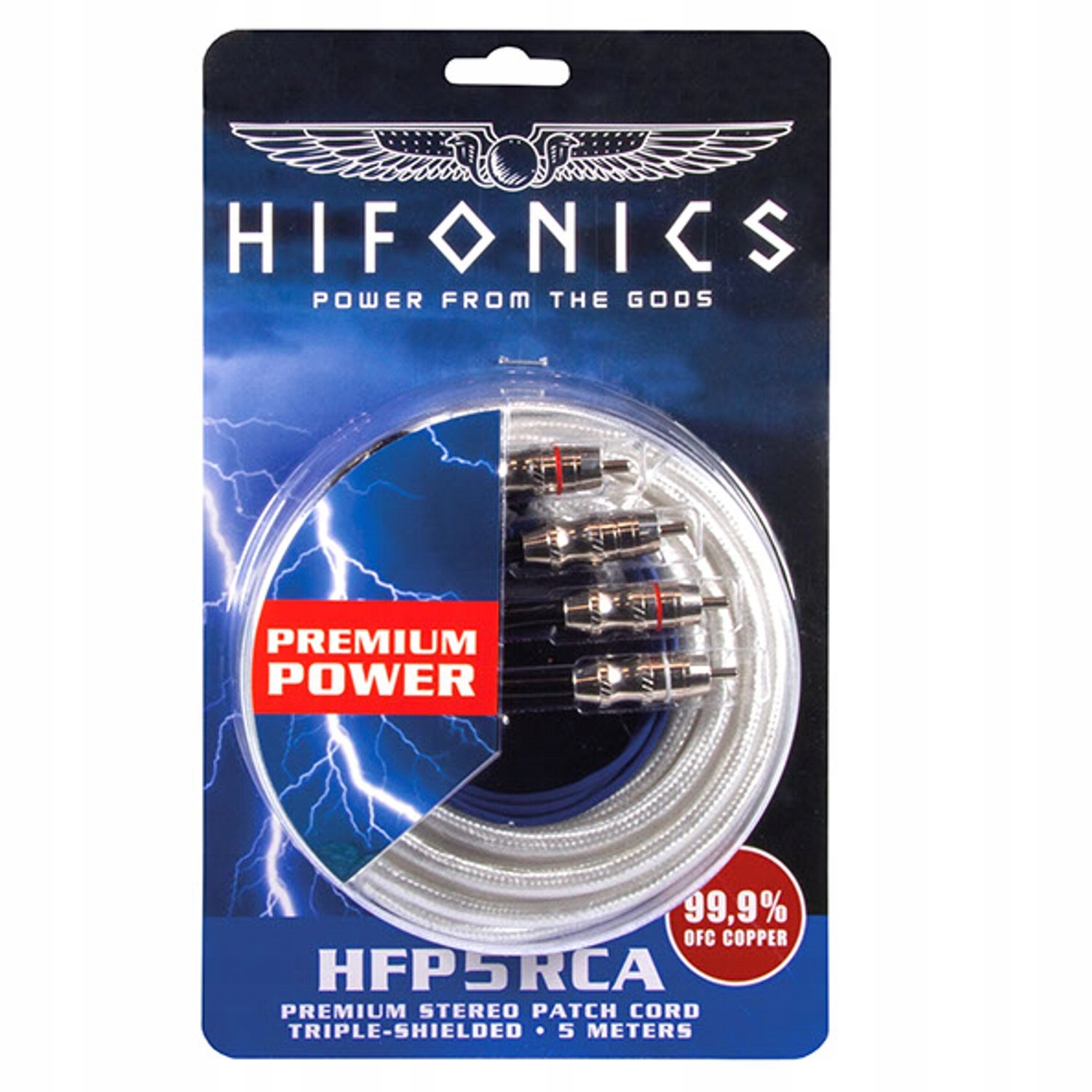 

HiFonics HFP5RCA przewód sygnałowy Rca dł 5 m