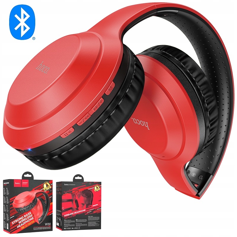 

Słuchawki nauszne Bluetooth 5.0 8h 200h microSD