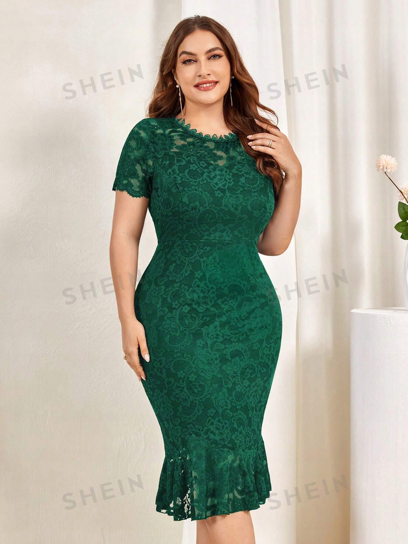 ELEGANCKA SUKIENKA DAMSKA KORONKOWA WIECZOROWA MIDI WYGODNA WIOSENNA Płeć kobieta
