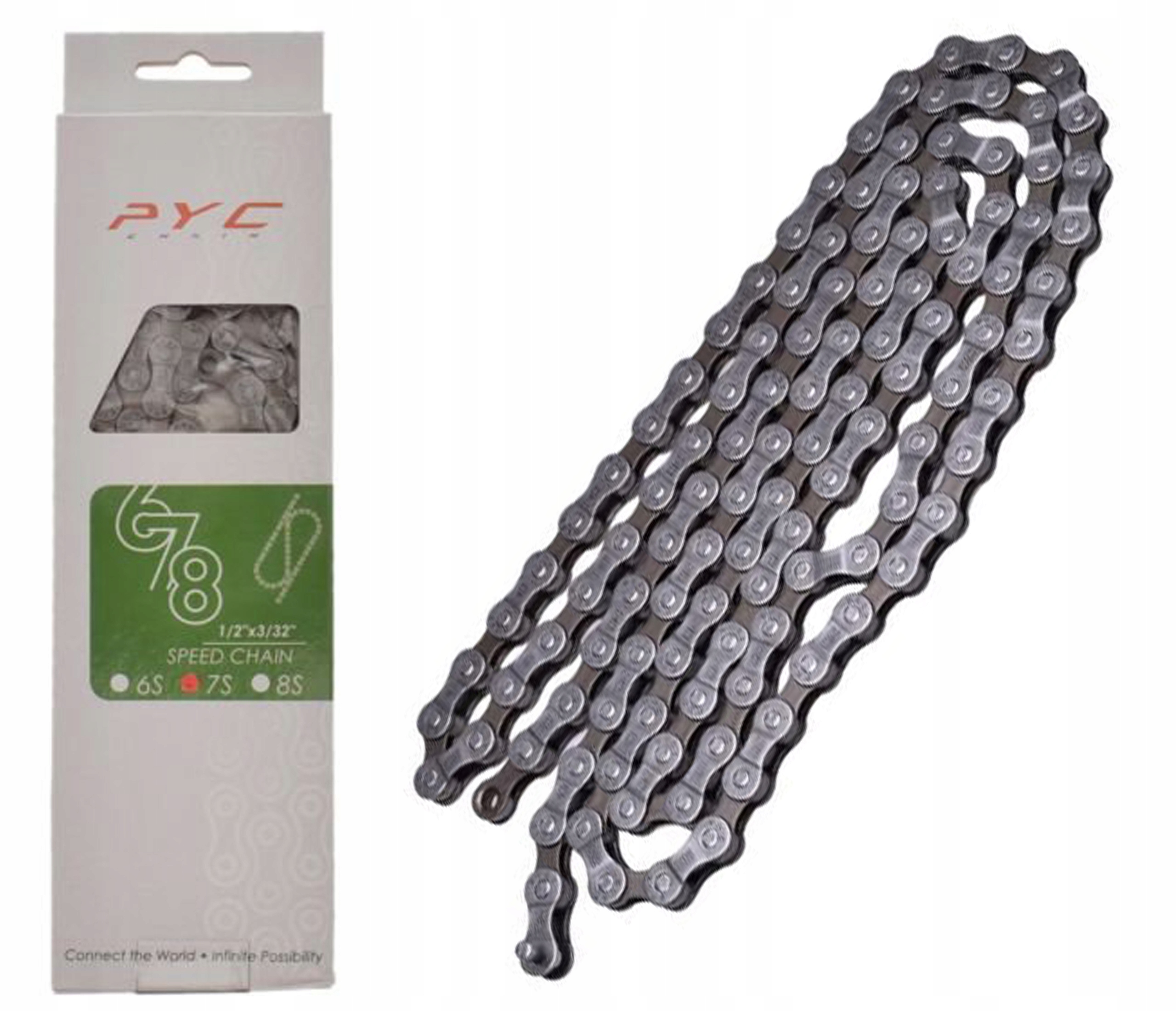

Łańcuch Rowerowy 7 Rzędów 1/2"x3/32"116L