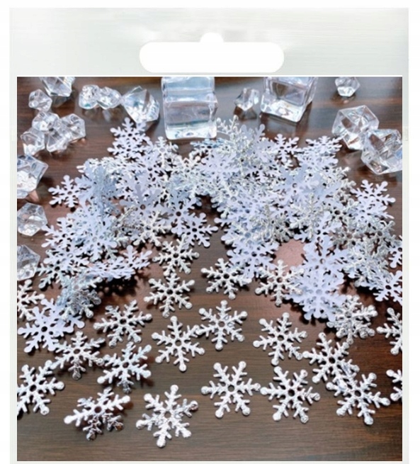 

Srebrne śnieżynki do scrapbookingu 350 konfetti G3