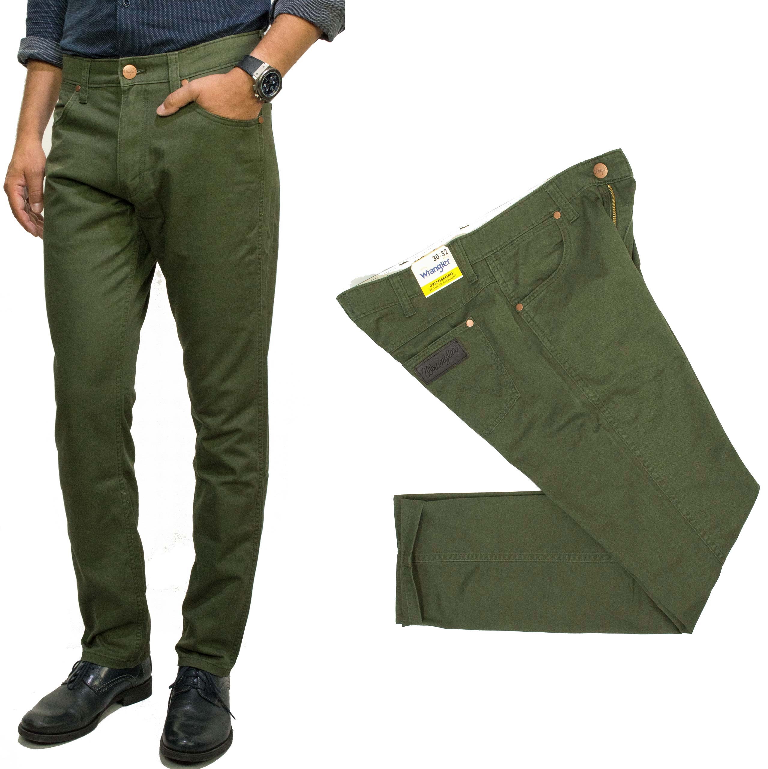 Wrangler Greensboro Deep Depths pánské jednoduché látkové kalhoty W31 L34