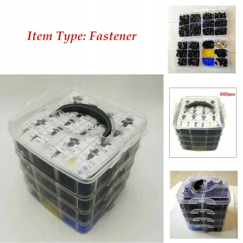 650 SZT KOLKI SPINKI ZACZEPY PLASTIKOWE ZDERZAKOW Installation side Front