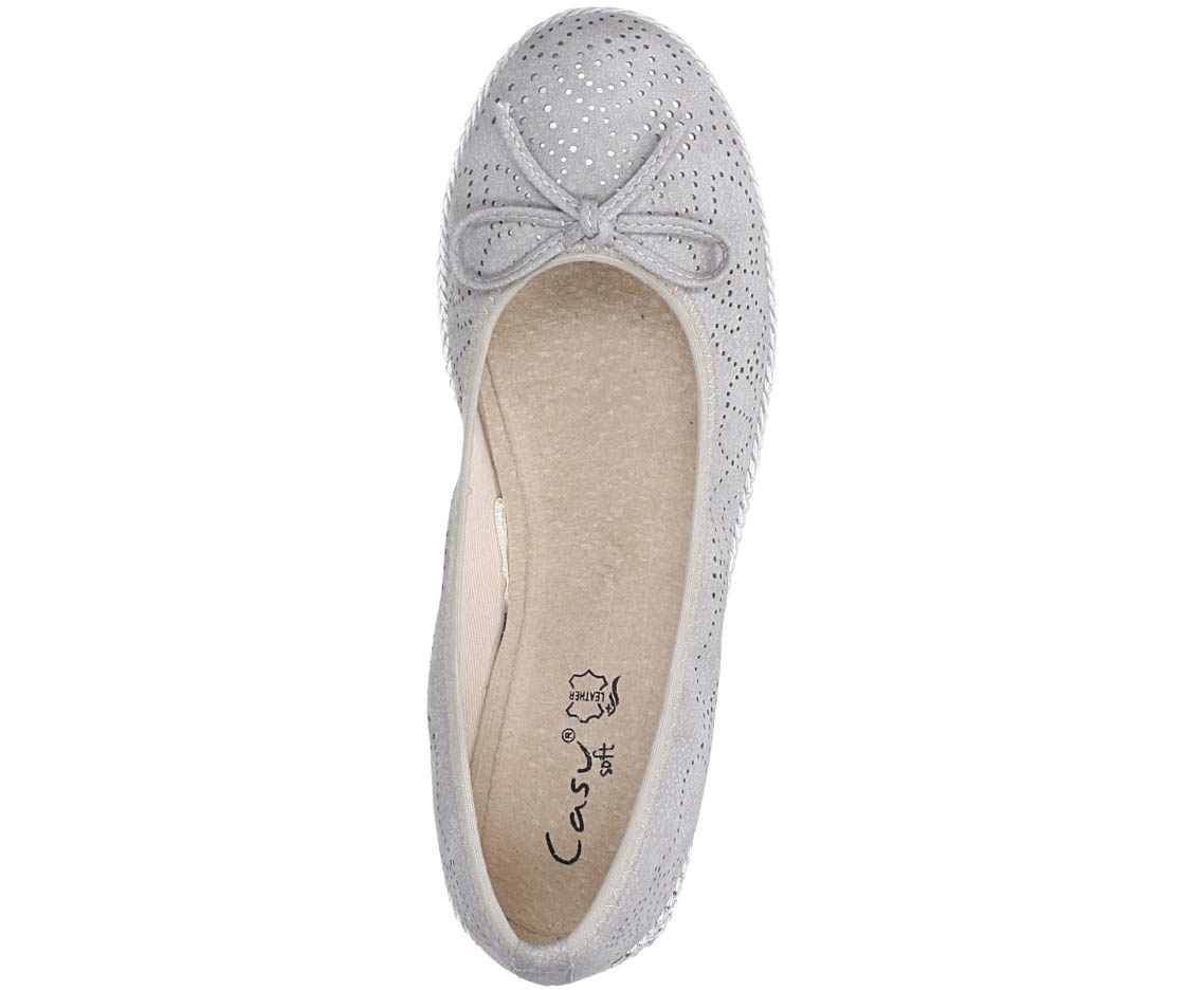 BALERINY ESPADRYLE WKŁADKA SKÓRA KOKARDKA NEW r 37 Wysokość obcasa/platformy 2 cm
