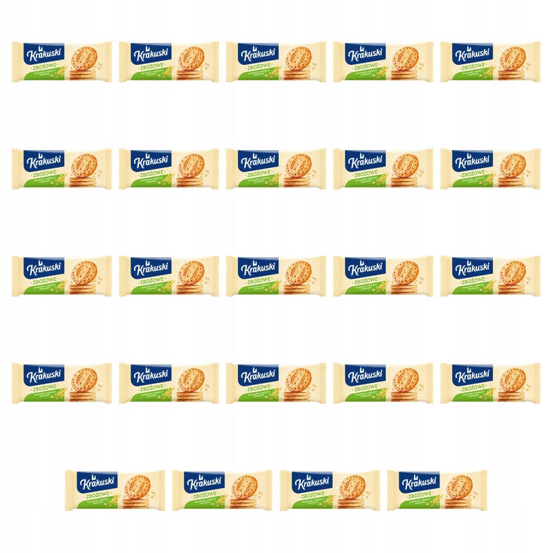 Sušenky s ovesnými vločkami Obilné sušenky Krakuski 201 g X24