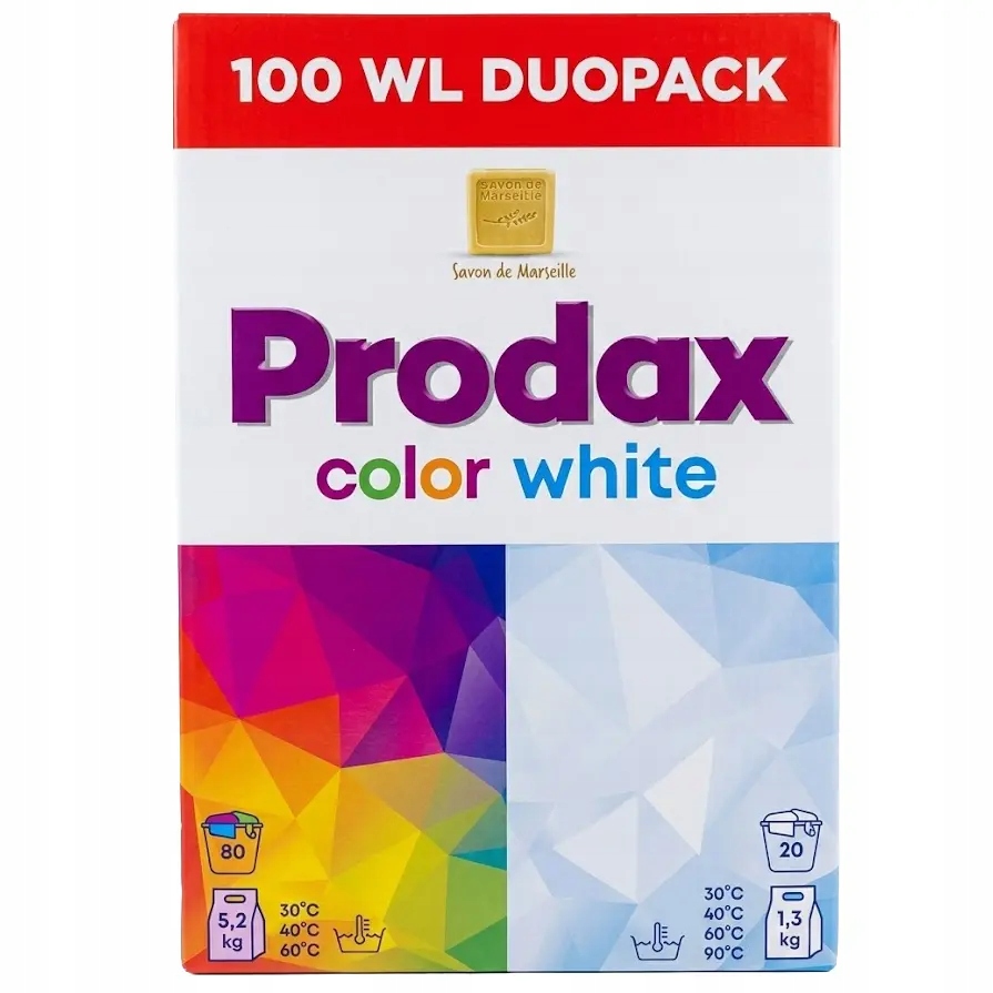 Sada prášků na praní Prodax Hybride barva a bílá 6,5 kg 100 praní