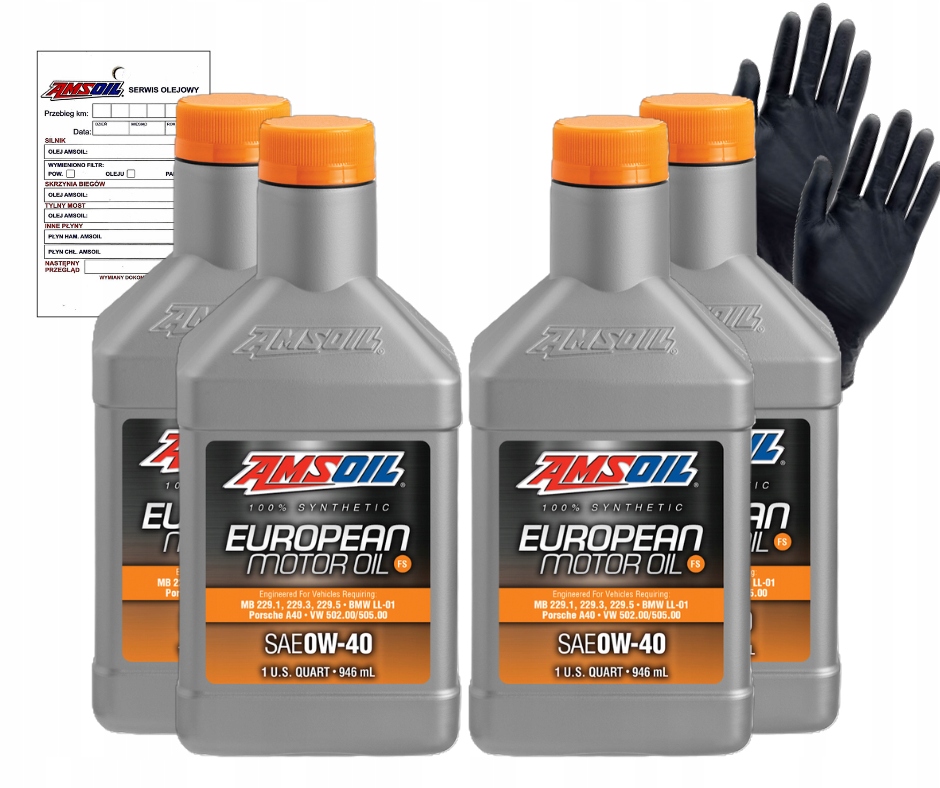 Motorový olej Amsoil European Motor Oil 0W-40 Fs, sada 4 ks