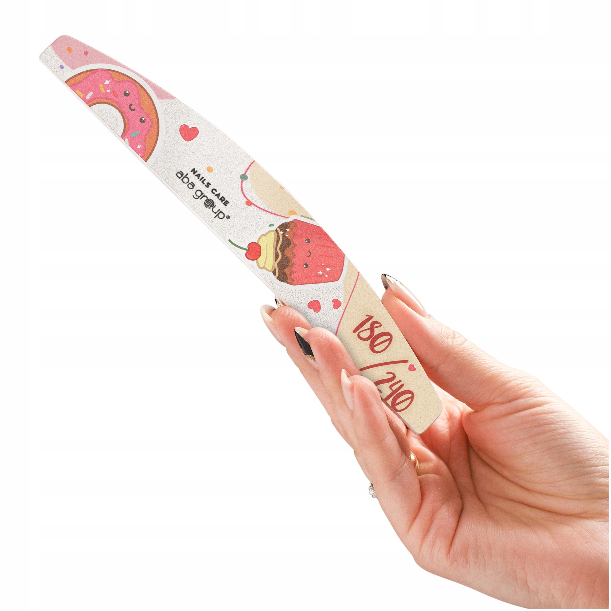 Pilnik do Paznokci Półksiężyc 180/240 Limitowane NailsCare Skinpack Cookies Gradacja (ziarnistość) 180/240