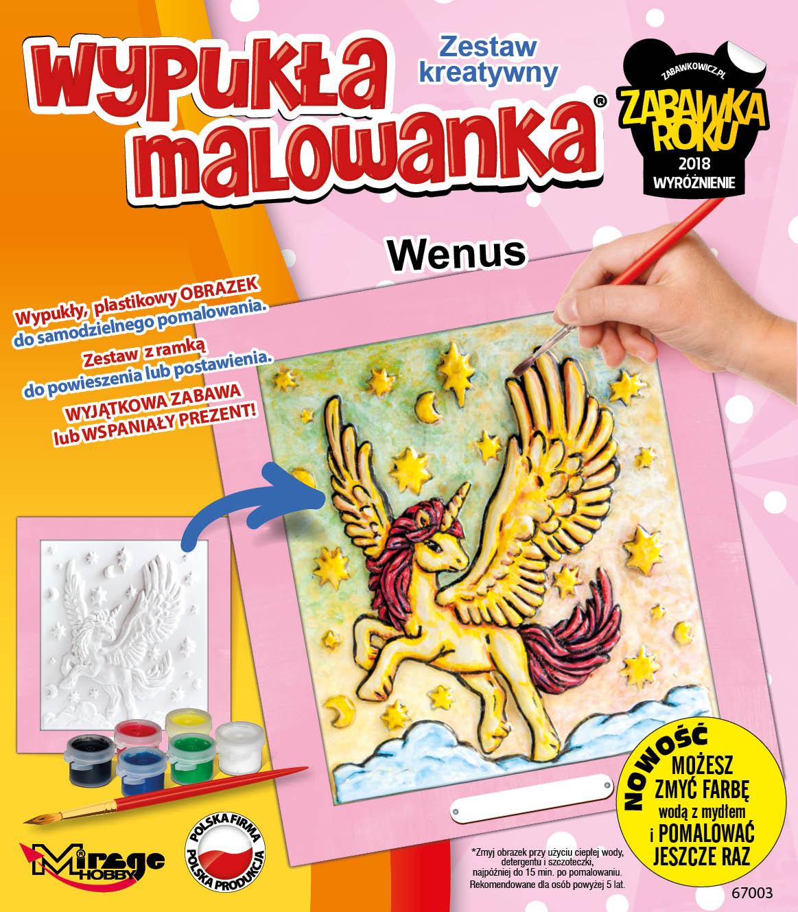 

Wypukła Malowanka Jednorożec Wenus Zestaw Kreatywn