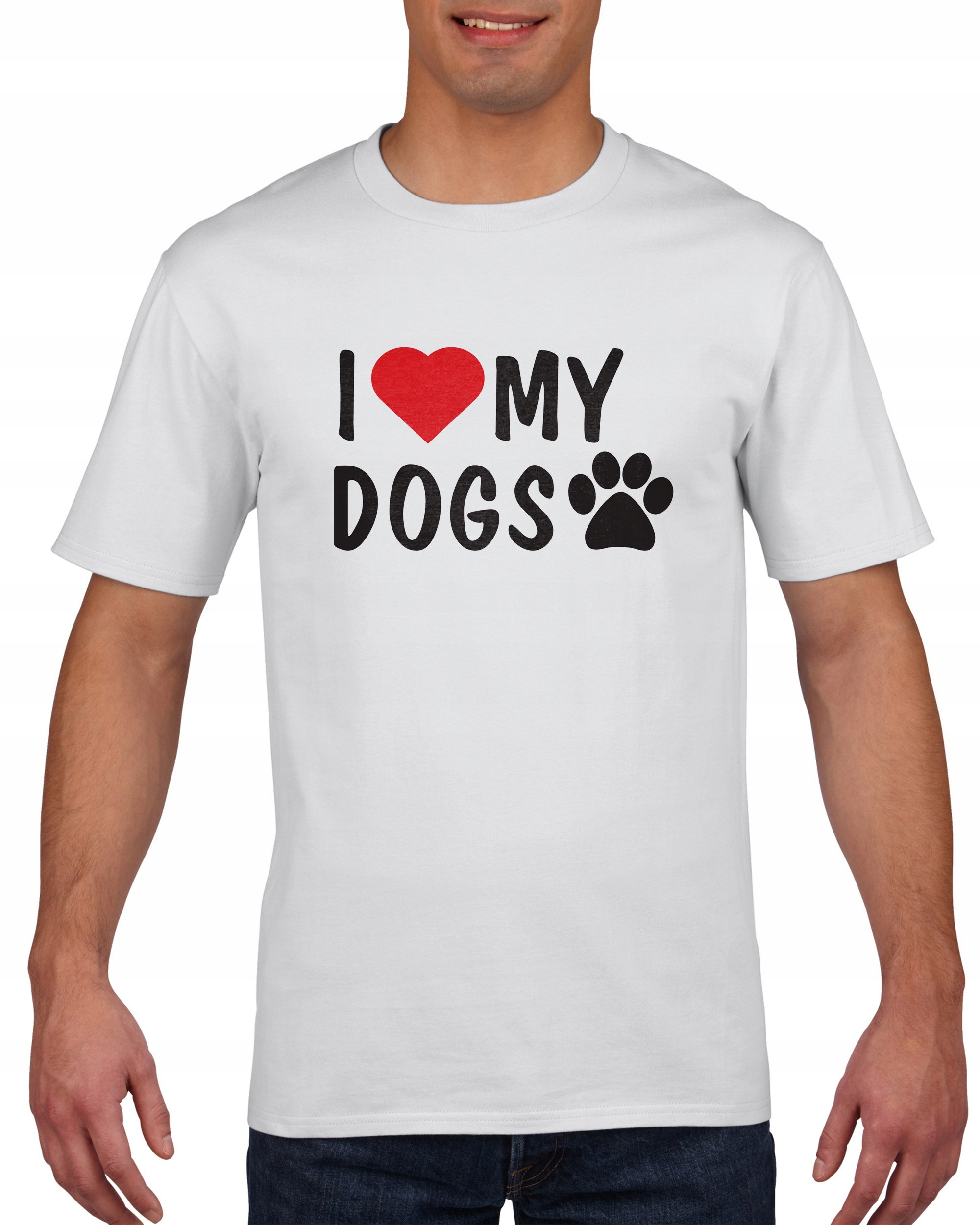 

Koszulka męska I Love My Dogs L