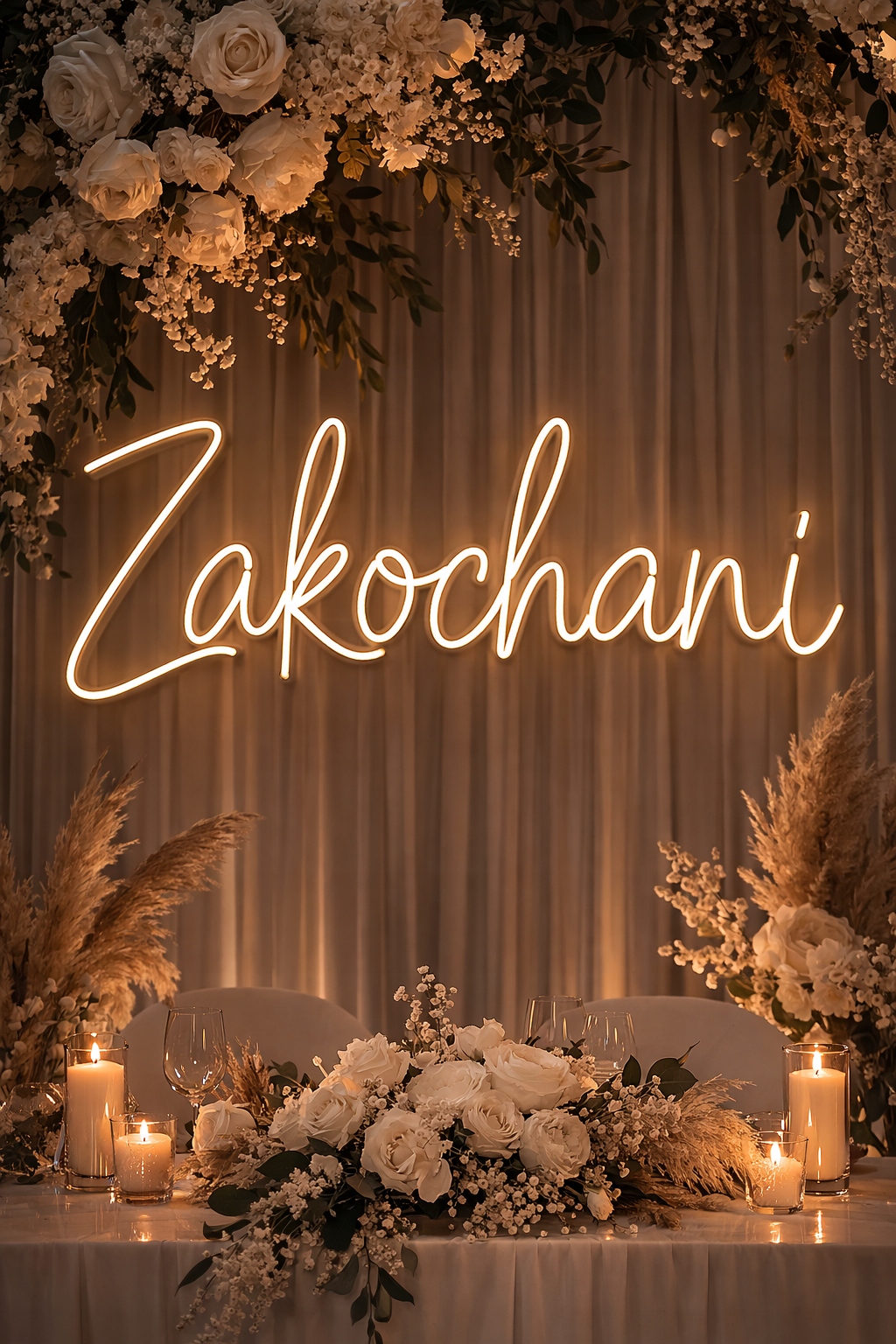 Zakochani – podświetlany napis LED