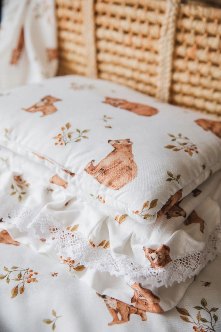 Pościel BAMBUSOWA do wózka 50X70 TKANINA BAMBUS 100% Długość kołdry 70 cm