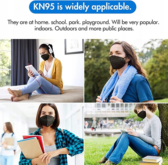 20x MASKA MASECZKA OCHRONNA FFP2 KN95 CE CZARNA EAN (GTIN) 0784135244439