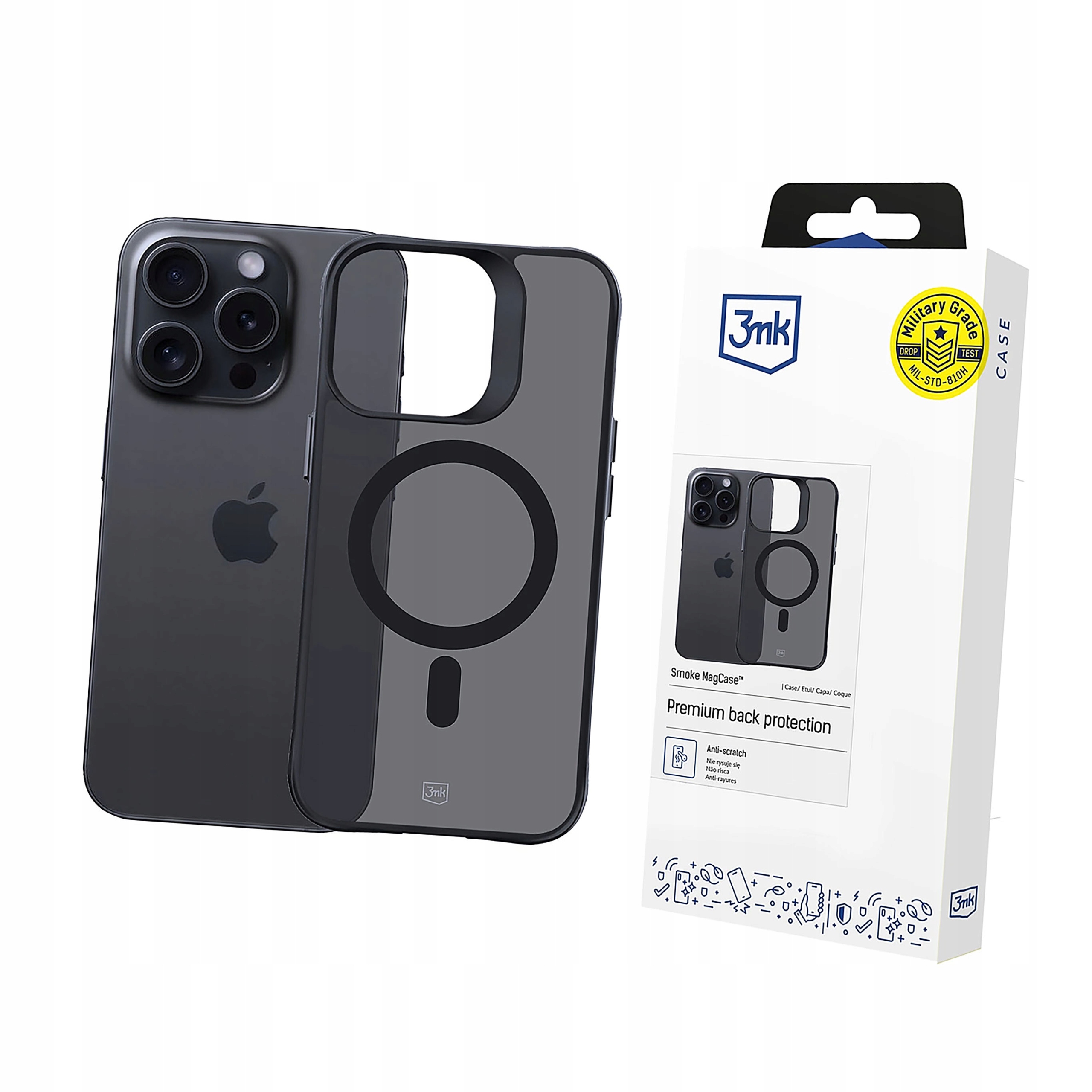 Plecki Etui 3mk Smoke MagCase z MagSafe do iPhone 15 Pro