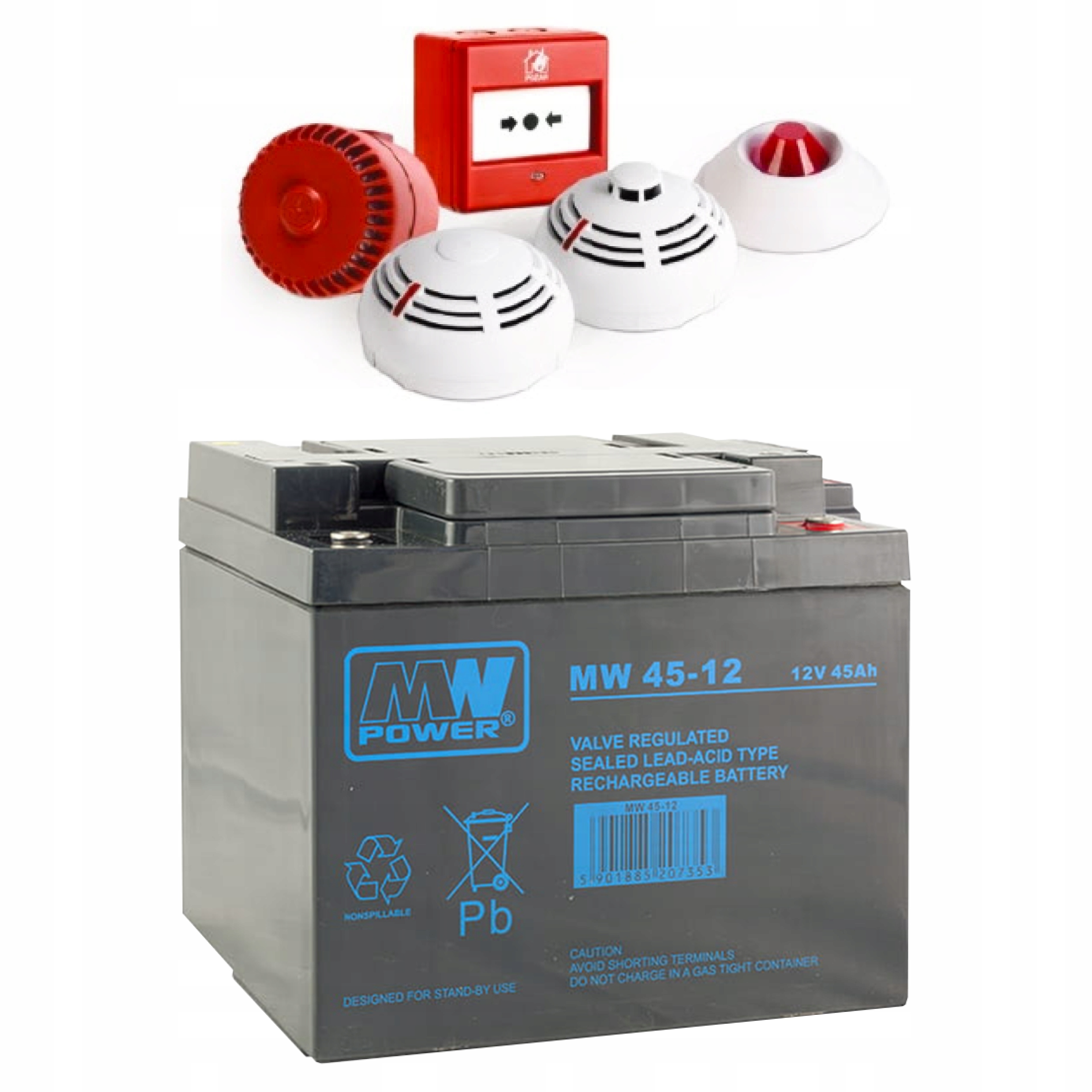 Mw Power Mw 45-12 (12V/45Ah) Pro Protipožární Systémy