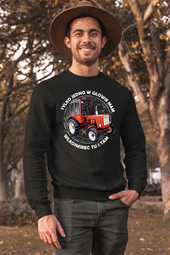 BLUZA BEZ KAPTURA PREZENT TYLKO JEDNO W GŁOWIE MAM WŁADIMIREC TU I TAM Marka inna