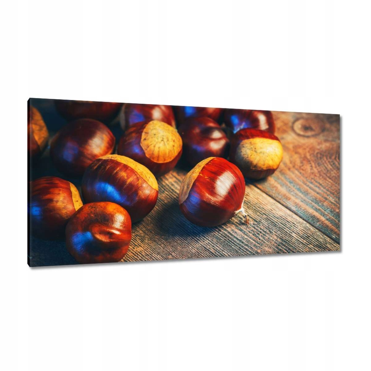 Obrazy 115x55 Ořechy na prkně Bronz