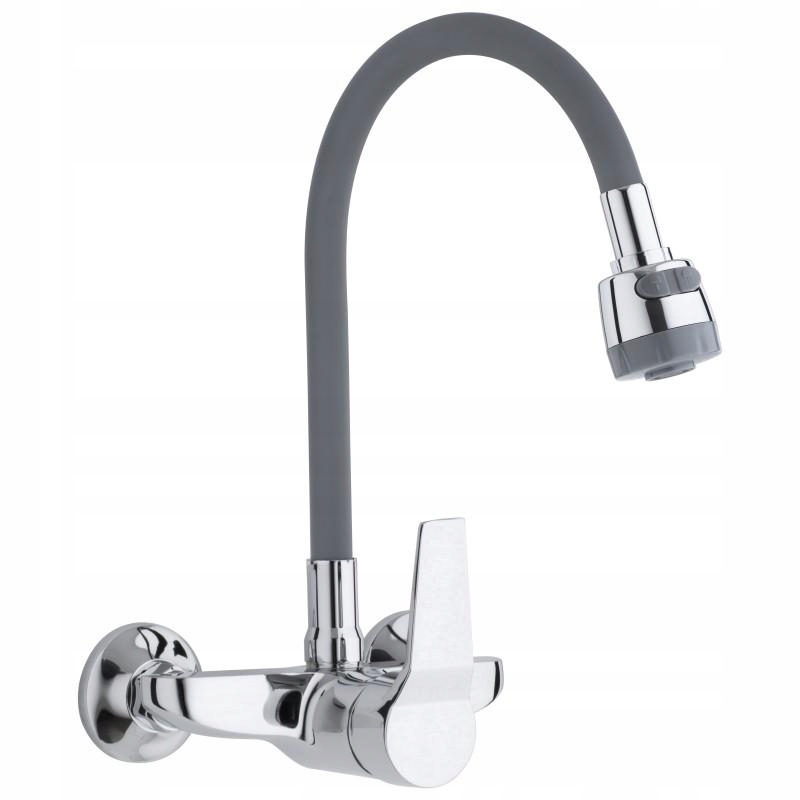 

Bateria kuchenna ścienna elastyczna wylewka kran