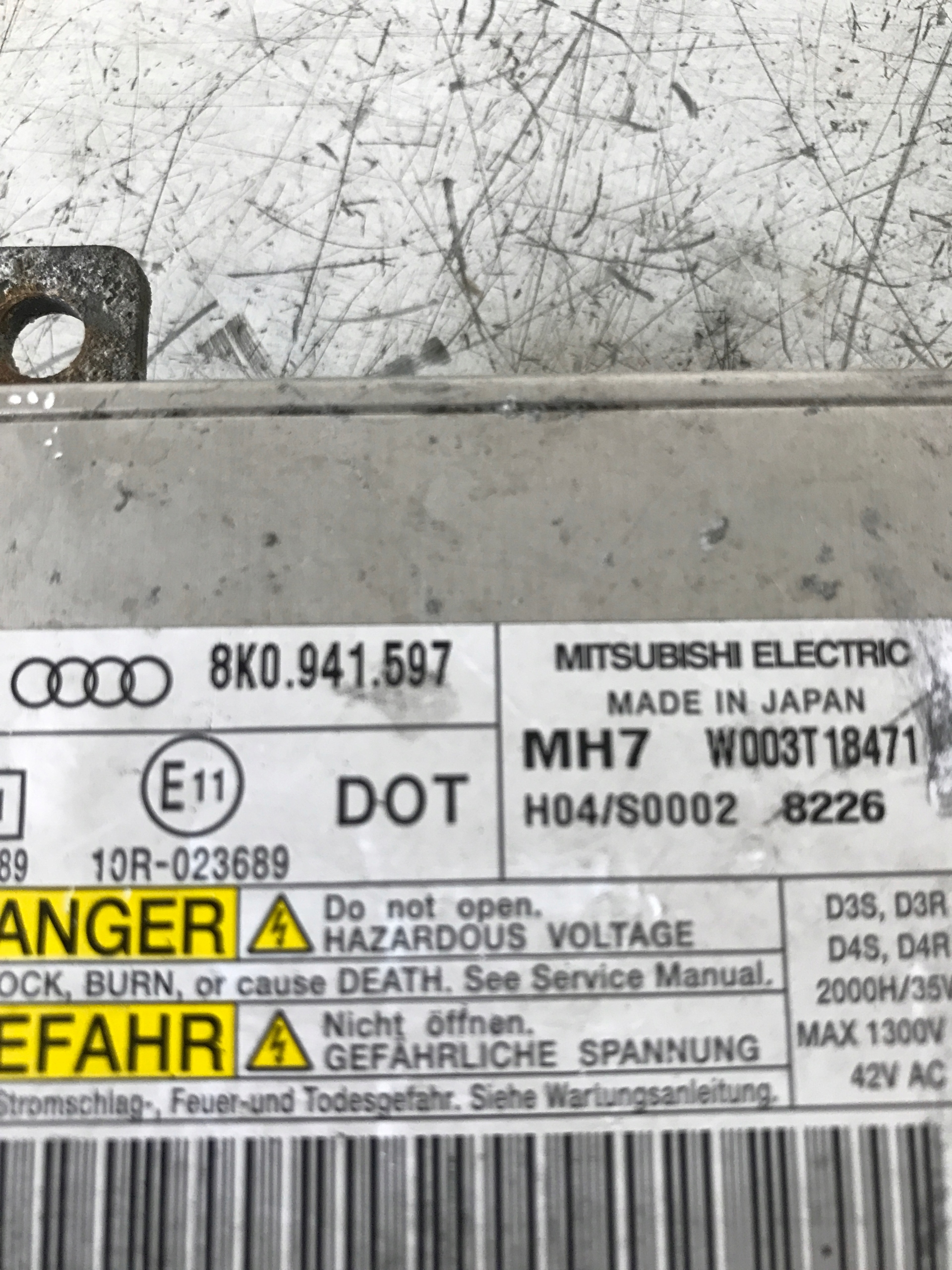 control unit XENON AUDI A4 B8 8K0941597