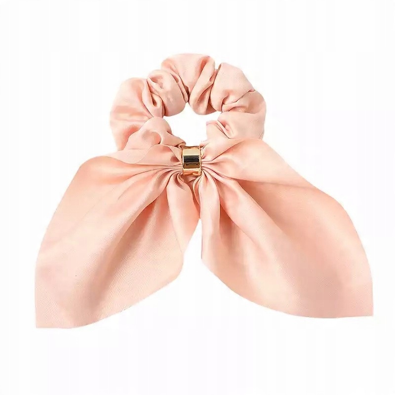 

Gumka do włosów apaszka scrunchies nude puder róż