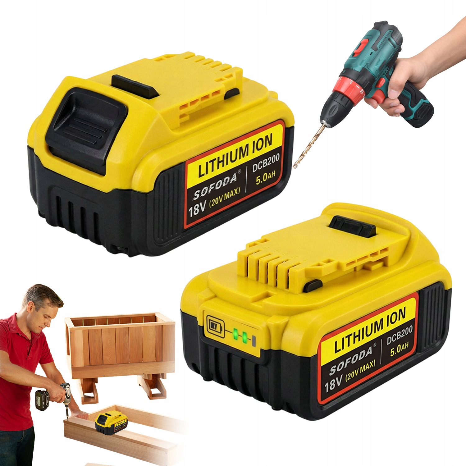 Akumulatory Litowe Do Elektronarzędzi Dewalt Długotrwałe Odporne Na Zużycie