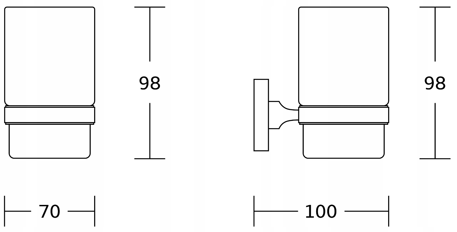 MEXEN RUFO WISZĄCY KUBEK NA SZCZOTECZKI ZŁOTY Kod producenta 7050938-50