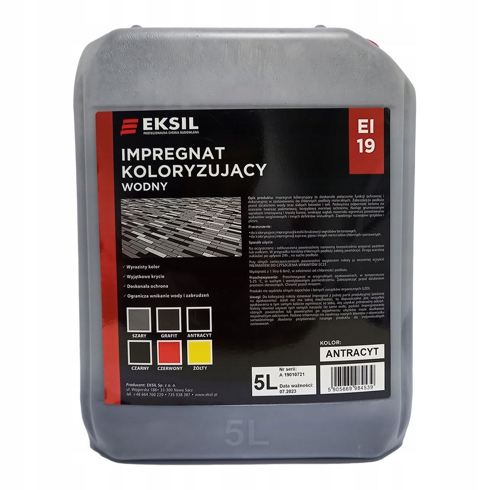 Impregnat koloryzujący Antracyt 5L wodny Eksil