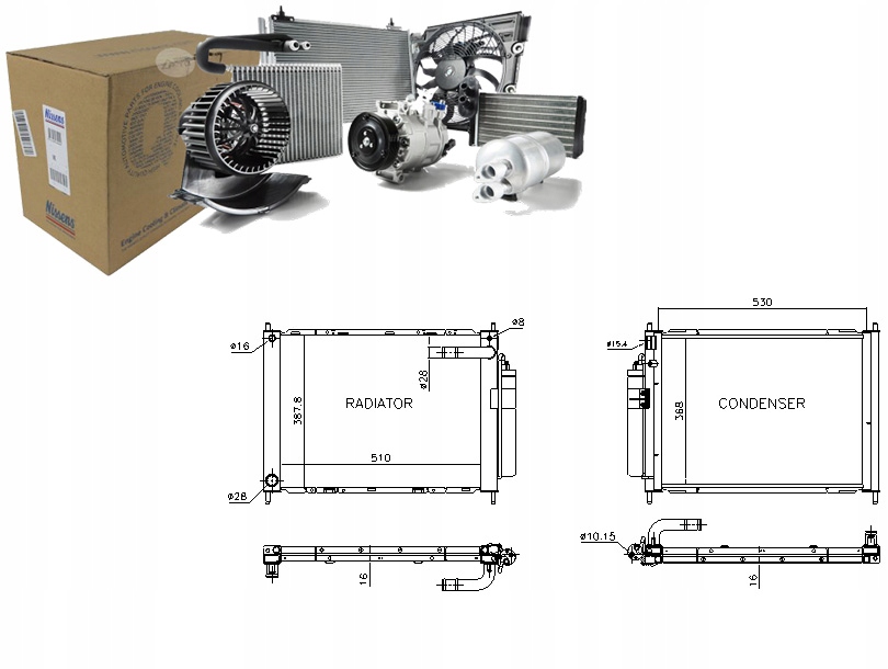 Nissens Chladič Motoru 21400AX601 21400AX600 21