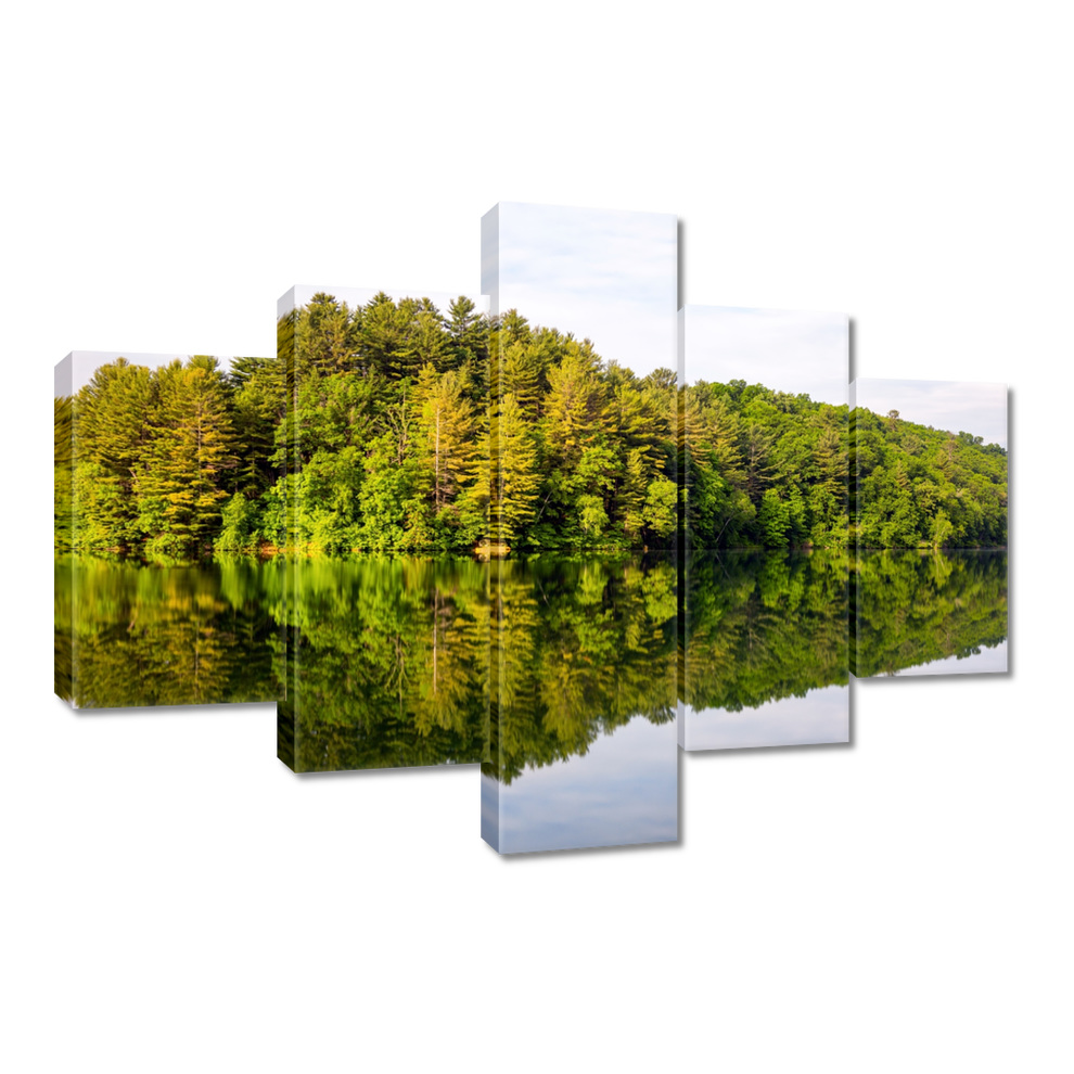 

Obraz 100x70 Las Jezioro Chmury