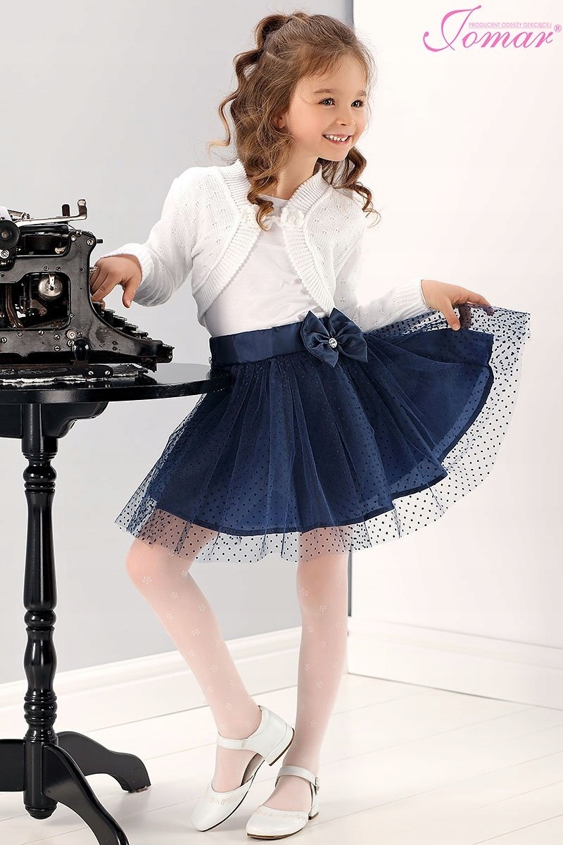 Bolerko swet do sukienki komunia r 158 białe akryl Marka Jomar