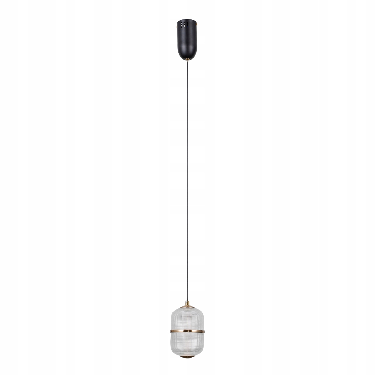Italux Alani Led závěsná lampa 6W černá zlatá, minimalistická, IP20