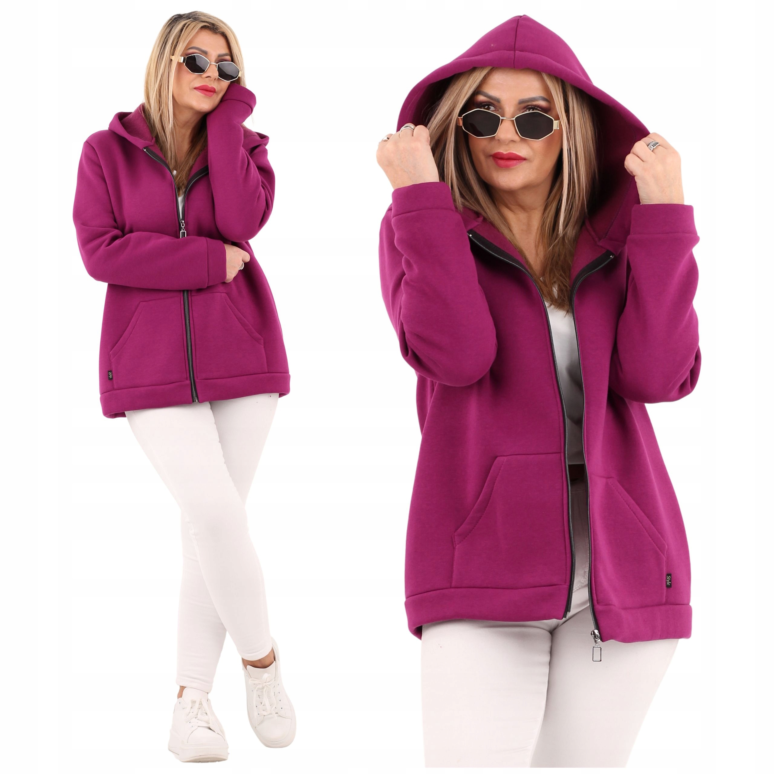 Bluza bawełniana damska oversize ocieplana Polski Producent duże rozmiary