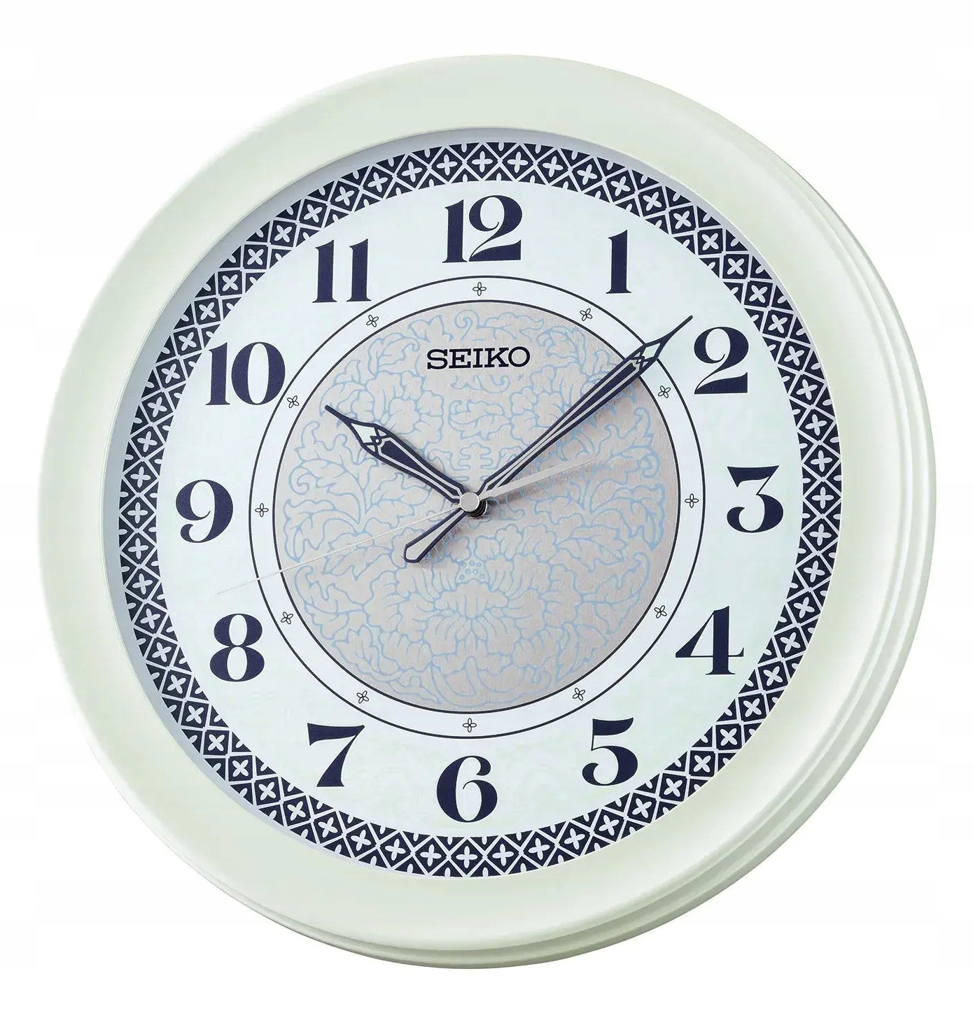 Biely Matný Okrúhly Japonský Hodinky Seiko QXA859W 37 cm Viditeľné V Noci