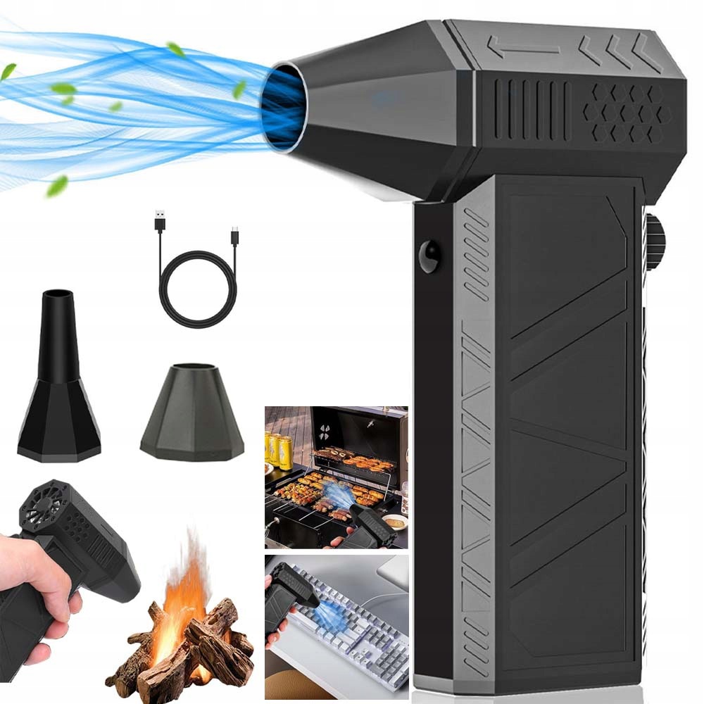Výkonný Elektrický Bezdrátový Foukač Na Led Pro Čištění Grilu
