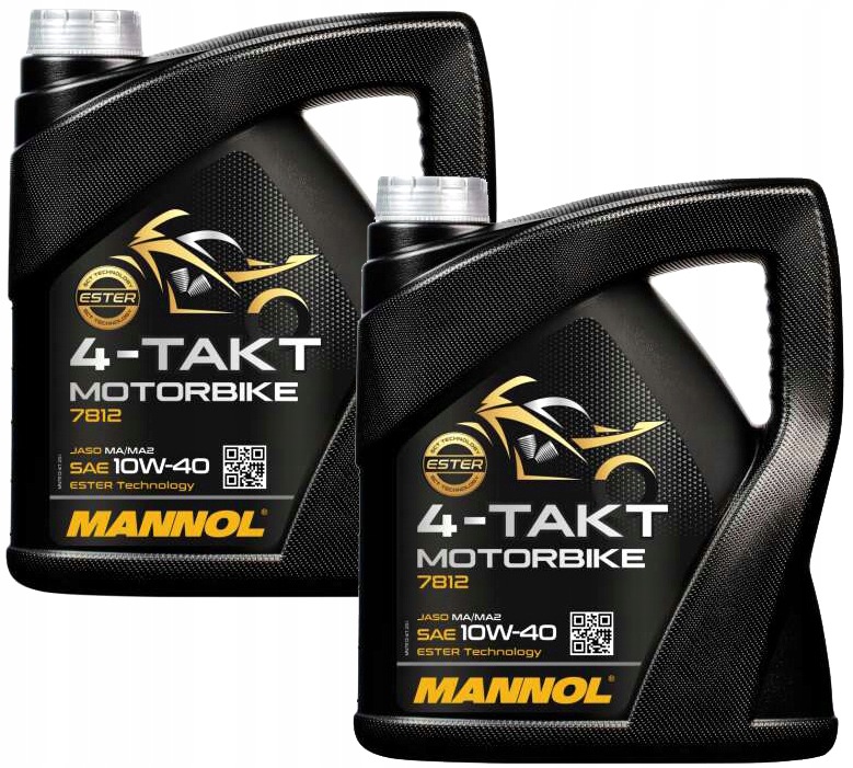 2x Olej Na Motocykle Mannol Motorbike 4-TAKT 10W40 4L