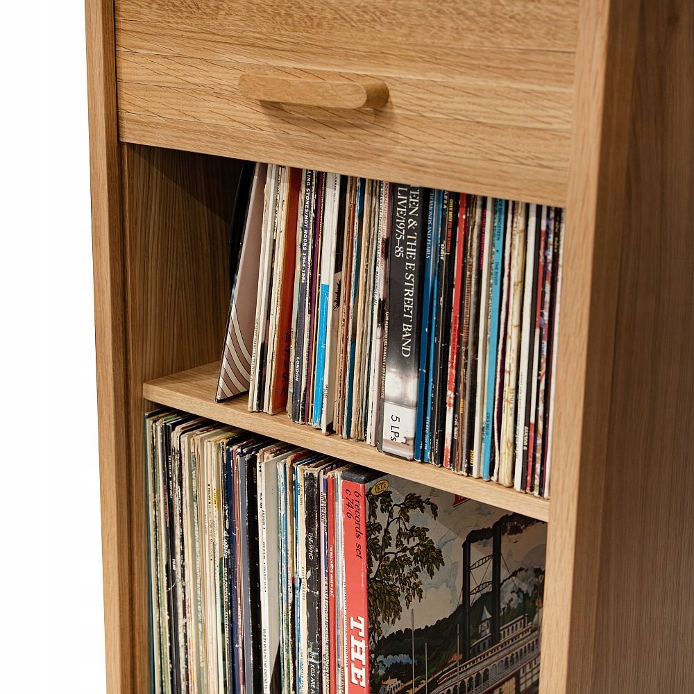 Dębowa szafka Retro na winyle/dokumenty A4 Kolekcja Retro