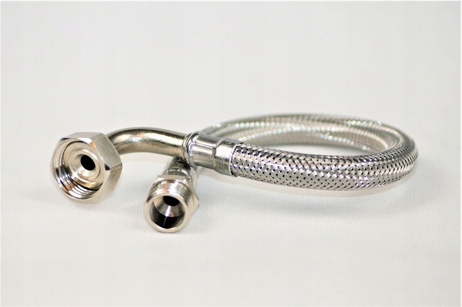 

Wężyk-wąż W Oplocie, N-w Kolanko 3/8''x3/8'' 20cm