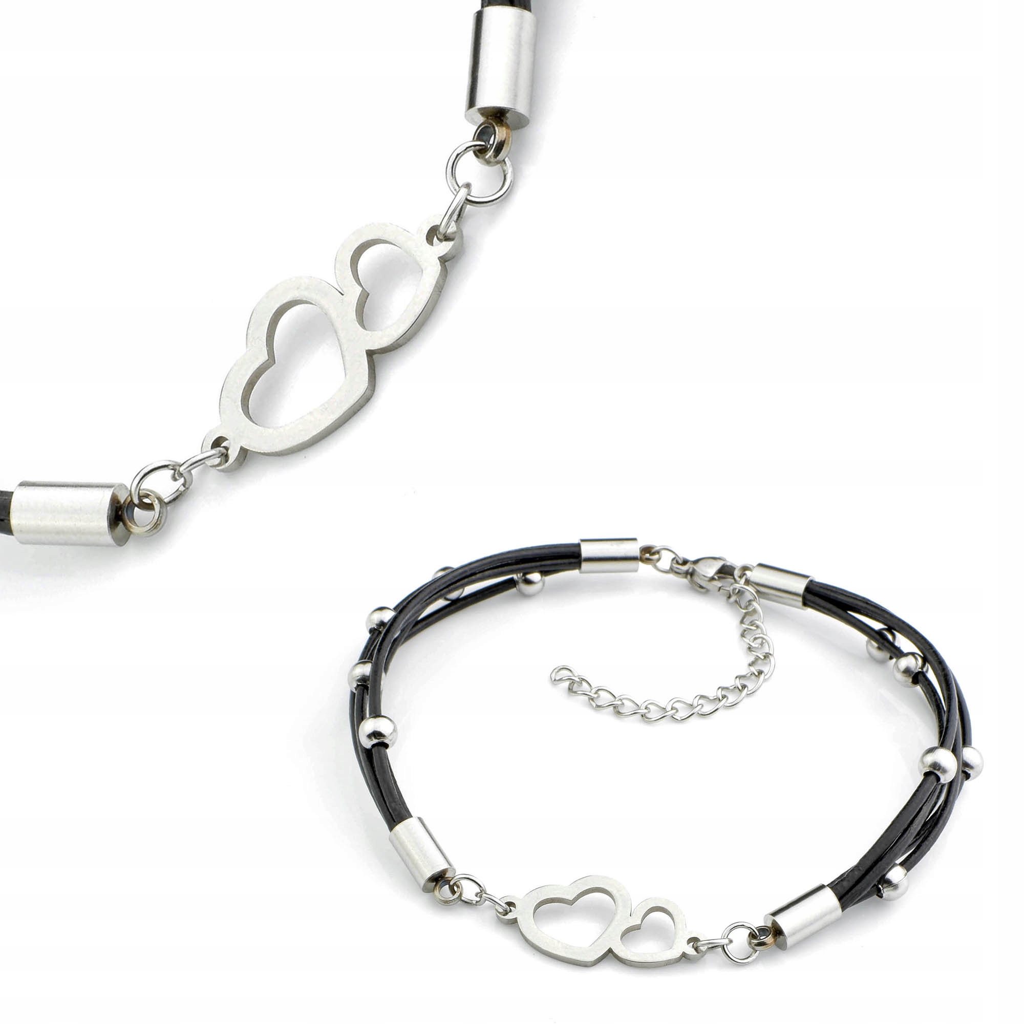 

Bransoletka Skórzana Stal Chirurgiczna Serca