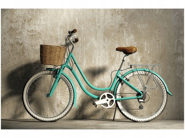 Obrázok retro zeleného klasického bicykla