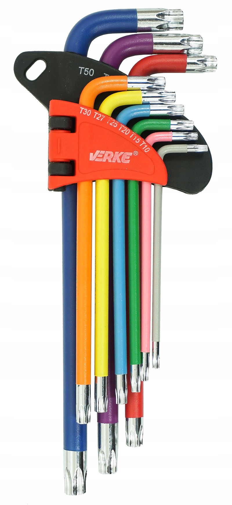 Klucze Torx T10-T50 CrV Kolorowe Zestaw 9 szt