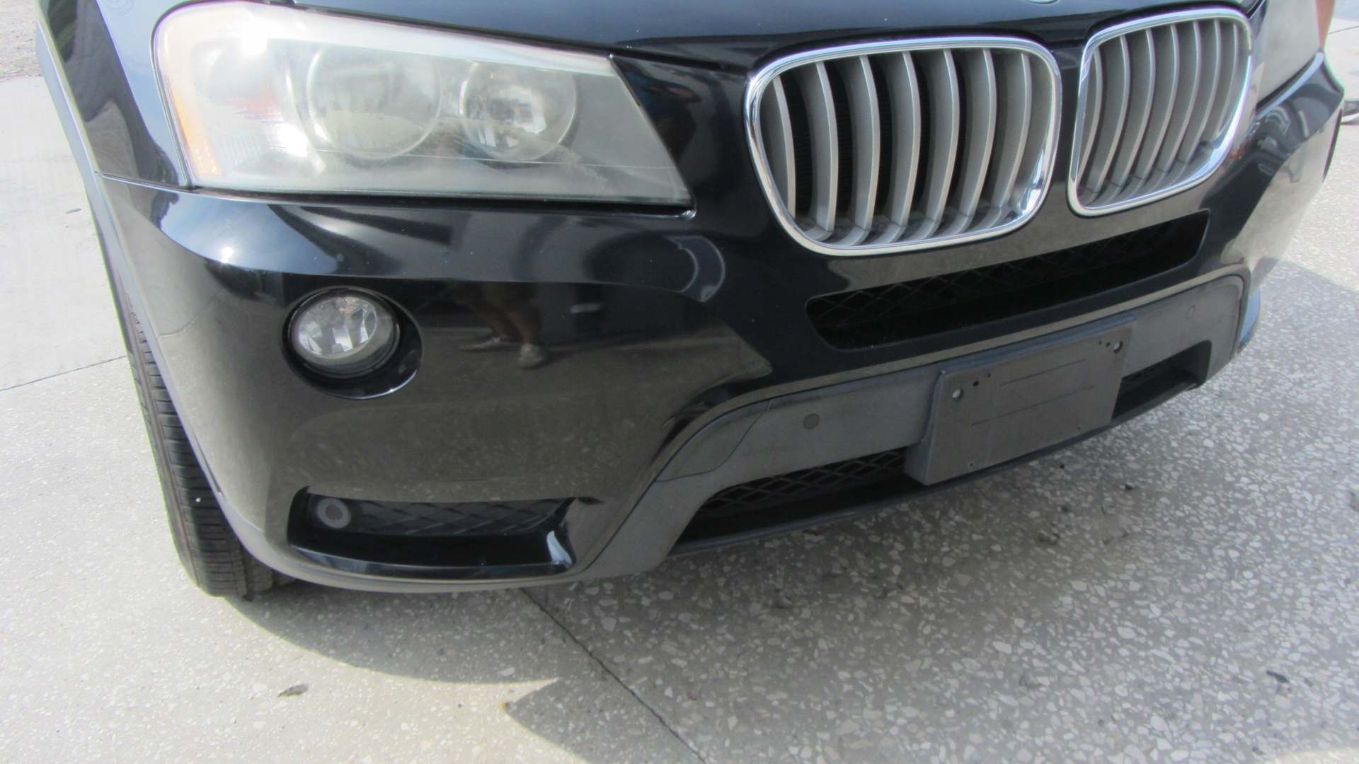 BMW X3 F25 7210451 front bumper front black 668 SCHWARZ 2012R below PDC