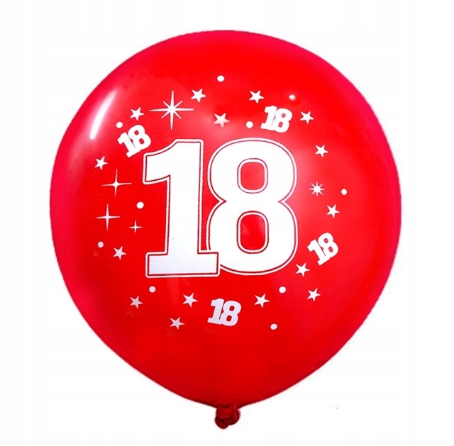 

Balony na 18 urodziny 10 szt. czerwone
