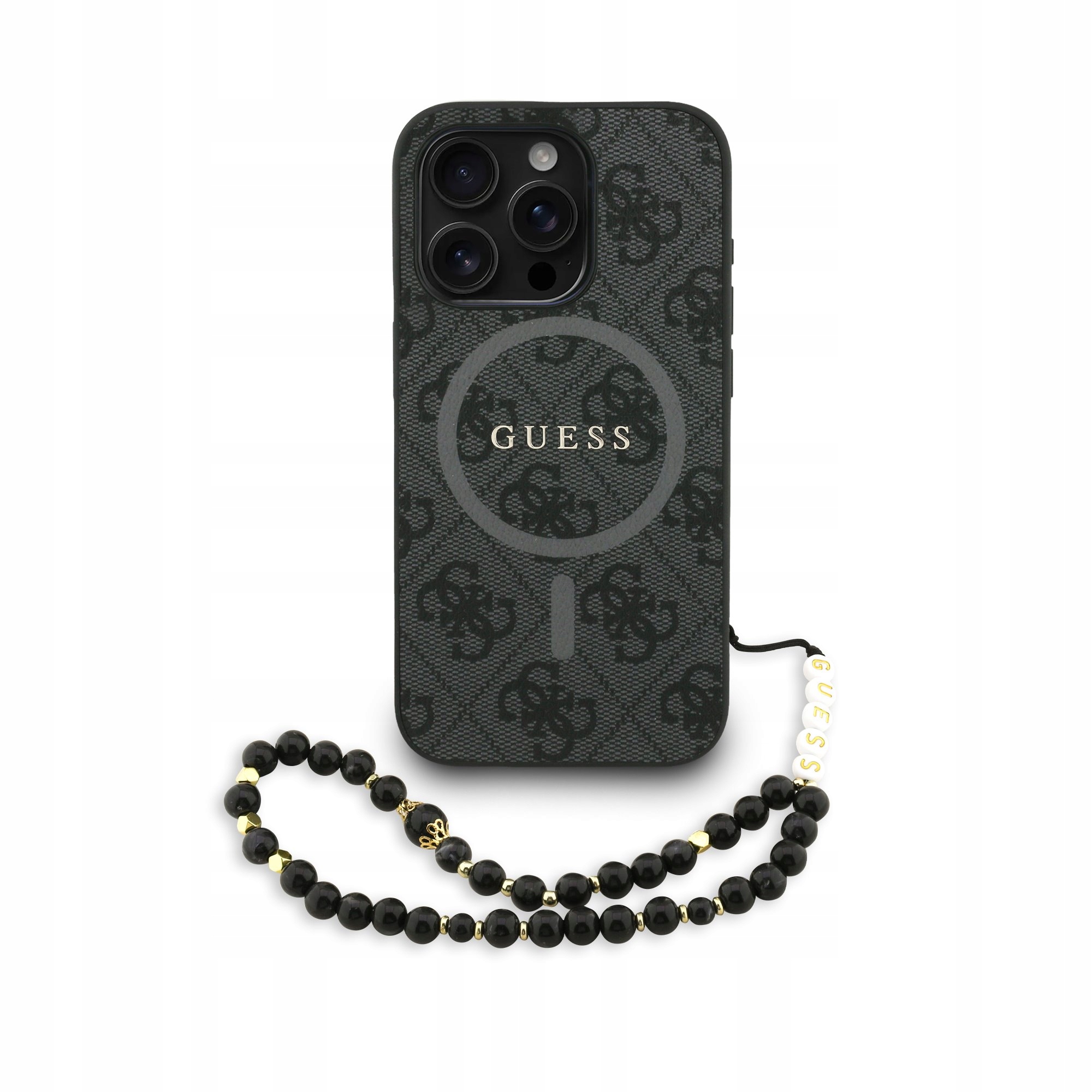 Guess etui Pu Leather MagSafe do iPhone 16 Pro zawieszka na nadgarstek